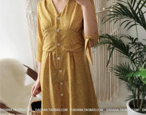 法式慵懒范复古风~田园小碎花 ，尺码S，全...