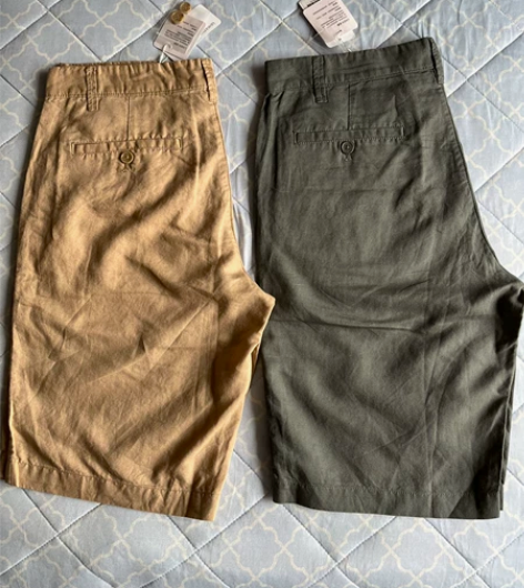 马威maxwin男士棉麻短裤五分裤 图一卡...