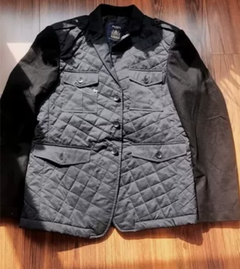 全新穗达男士西装夹棉外套深蓝色拼接袖170...