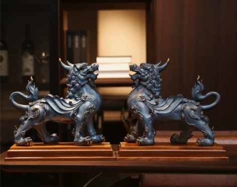 饰品装饰铜欣祥 彩铜貔貅招财摆件家居装客厅办