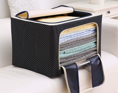 72L大号收纳箱装衣服牛津布纺棉被袋布艺储...