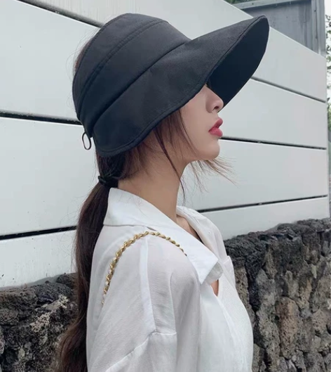 全新样品孤品亏本处理布艺半包太阳帽遮阳帽女...