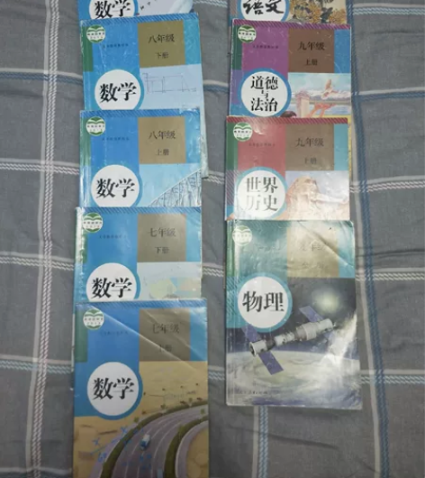 初中教科书数学，语文，物理，政治，历史 感...