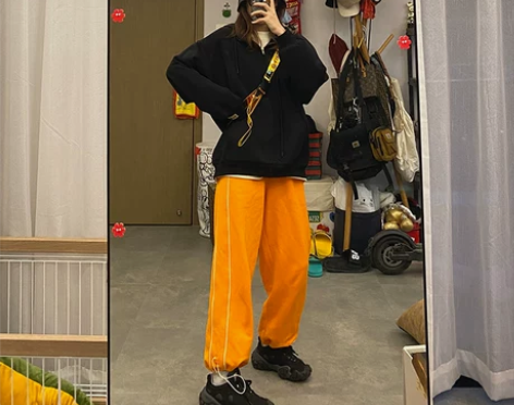 Seven4lee拯救弯腿 橙色运动裤 超...