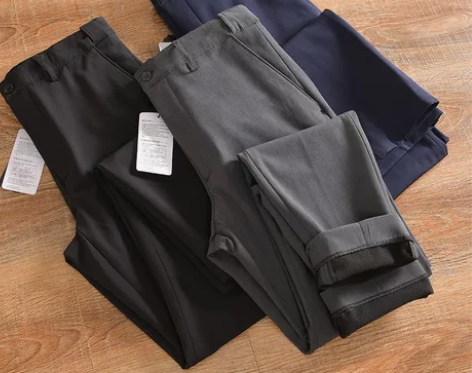 【如意腰！加绒加厚！出口韩国】秋冬男修身弹...