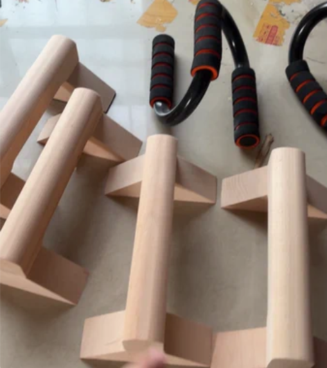 实木俯卧撑支架 榉木 全长20cm 一副价...