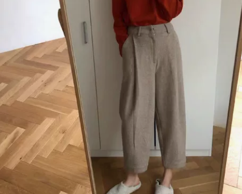 HEYGIRL黑哥 燕麦色高腰复古潮流奶奶...