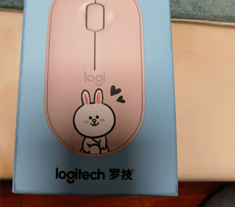 转让罗技鹅卵石linefriends无线蓝...