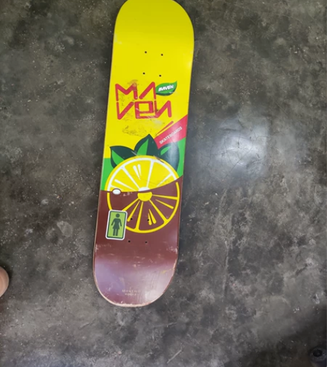dbh滑板柠檬茶板面 滑了半个月换新板出掉...