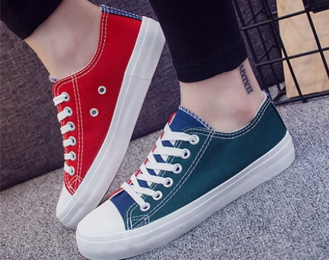 秋冬款小众百搭帆布鞋男女士学生低帮防滑休闲...