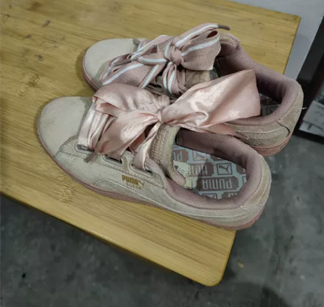 彪马正品板鞋，脏粉色，两种鞋带，36码正，...