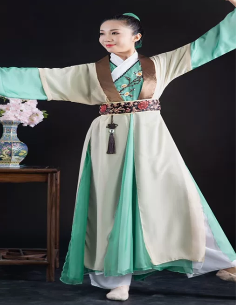 纸扇书生演出服扇子舞汉服秀才装才子服古装