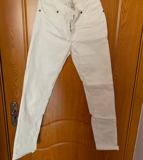 女式白色全棉长裤，裤长94，腰围36，臀围...