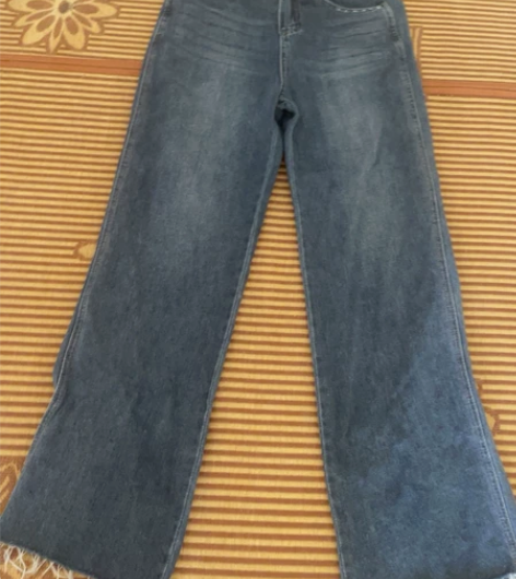 阔腿牛仔裤女高腰新款薄款宽松直筒显瘦垂感拖...