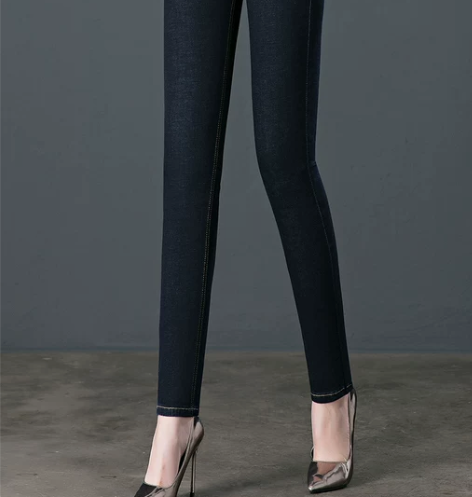 牛仔铅笔裤 铅笔高腰裤女2022年春秋新款...
