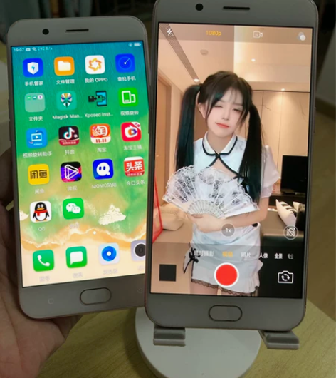 无人飞机直播手机原装oppo R11直播手...