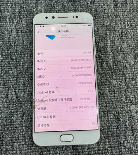 vivoX9/4+64G，屏幕外爆，有老化...