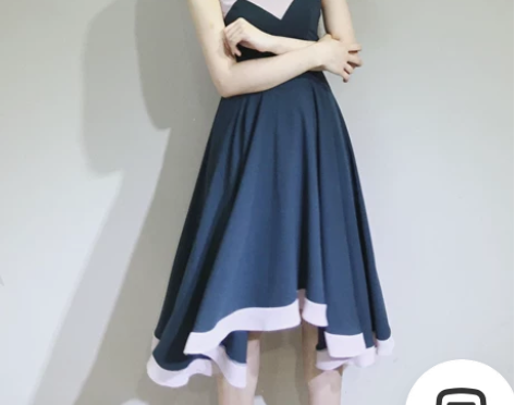 夏复古高贵雪纺小V领吊带连衣裙名媛高腰垂…...