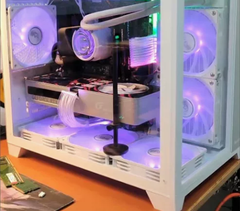 全新航嘉S920暴风雪白海景房侧漏玻璃电脑...