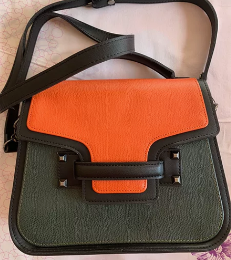 复古信封包方形包撞色女士铆钉斜挎手提包 韩...