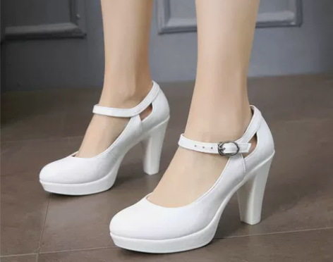 品牌：卡姿坊，走秀高跟，真皮高跟女鞋浅口搭...