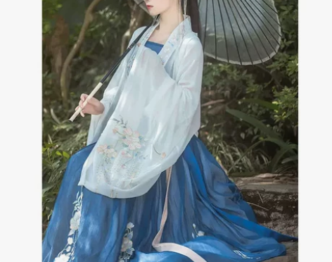 桔屿，对襟齐腰襦裙，S码 上衣+襦裙+吊带...