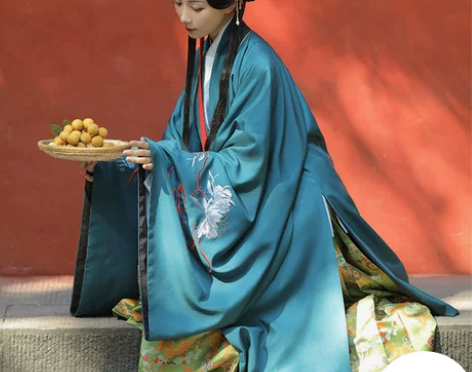 兰若庭 汉服 乘黄  绿色披风s 太平有象...