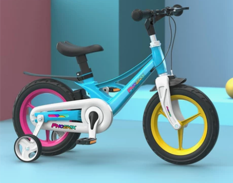 凤凰儿童自行车，12寸，带辅助轮，九成新，...