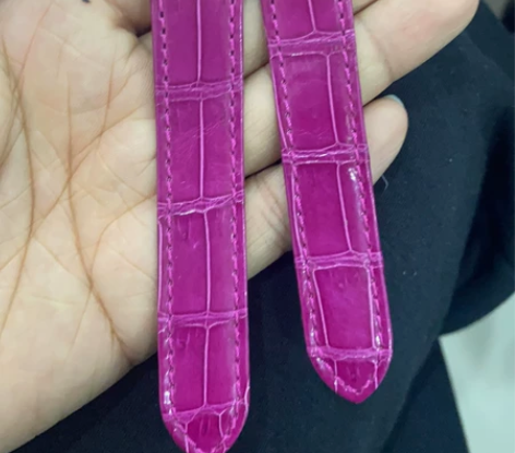 适用原装卡地亚山度士鳄鱼皮手表表带男 Sa...