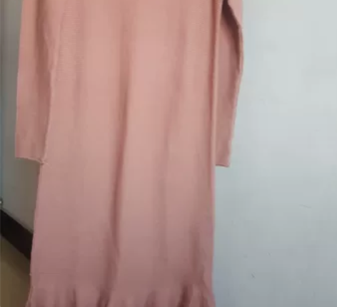 全新 荷叶边 美丽诺羊毛 连衣裙 毛衣裙 ...