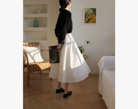 Ramesse | 百搭复古文艺伞裙大摆裙...