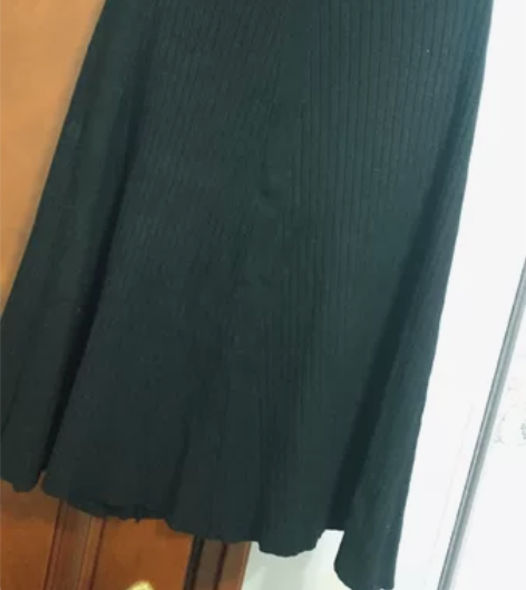 港味毛线针织伞裙秋冬中长款加厚半身长裙a字...