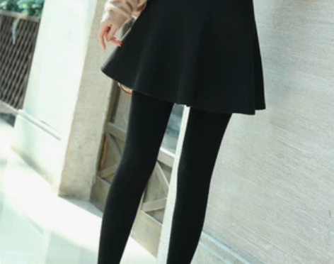 毛呢a字半身裙秋冬小黑裙短裙女高腰显瘦大摆...