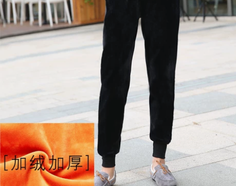 加绒裤子女加厚女裤2017新款秋冬季外穿运...