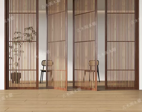 木雕中式实木花格玄关隔断栅背景墙客厅仿古门窗