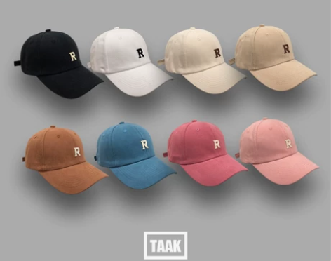 新款R标咖啡色棒球帽女大头围显瘦显脸小百搭...