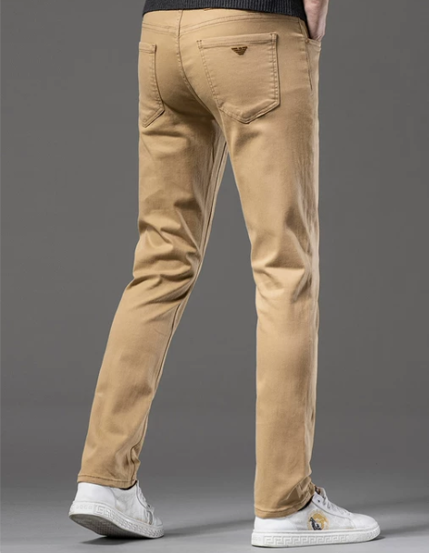 奇阿玛尼亚高端休闲裤子男牛仔裤直筒潮牌秋冬...