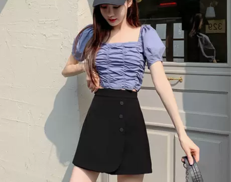 2017新款加大码女装宽松百搭短裤阔腿裤潮...