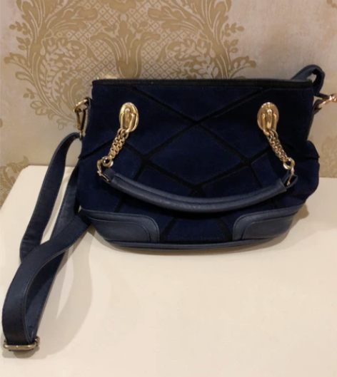 女士翻毛皮牛皮手提包,单肩包,托特包,天鹅...