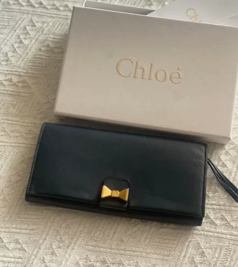 Chloe长款钱夹小羊皮钱包女士蝴蝶结 专...