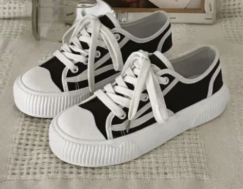 低帮女帆布鞋 饼干鞋正码36码，全新包邮出...