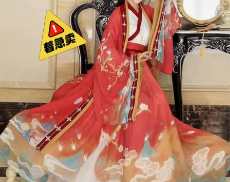 急急急！鹿瑶汉服女正品原创中国风晋制交领齐...