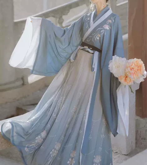 桔屿【梧桐落】汉服女中国风交领大袖齐腰襦裙...