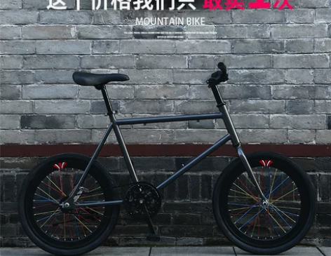 全新 死飞自行车实心胎活飞单车倒刹车网红小...