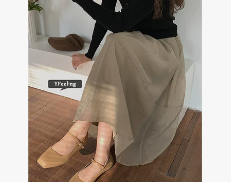 有风 yfeeling春款高级感半身裙仙女...