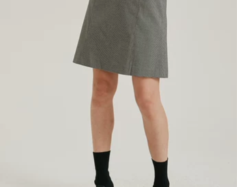 【狂欢价】Roem春新款文艺风A字半身裙灰...