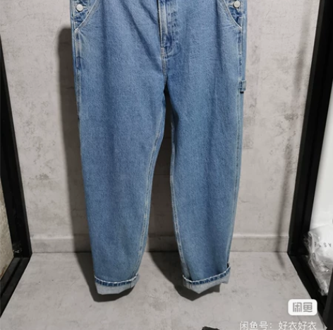 卡宾 34码 背带牛仔裤  全新剪标无吊牌...