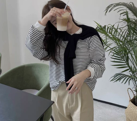 DDZA bi入!气质韩范卡其色休闲裤高腰...