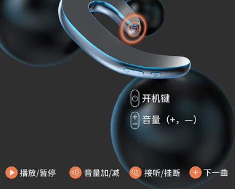 夏新不入耳蓝牙耳机,新增音量键调节,无需入...