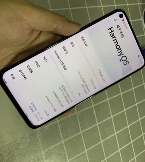 荣耀v20 6+128，黑色，全原。麒麟9...